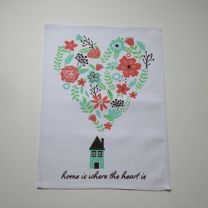Vintage Floral Geschirrtuch: Leinen Baumwolle Küche Dekor (56 cm X 42 cm)