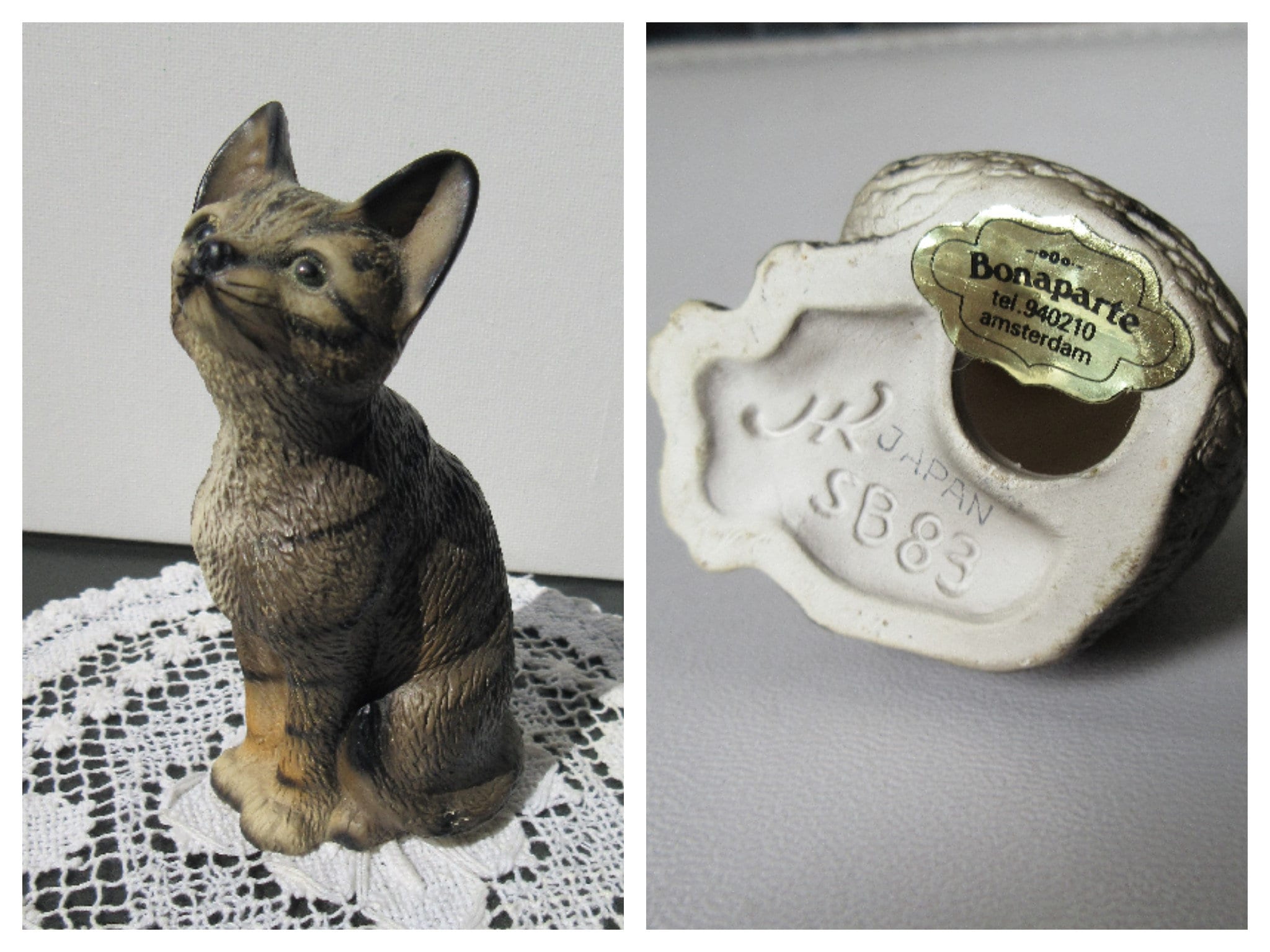 Vintage Lovely Japanese CAT Figurine JK Pottery Nice Detailed Etsy