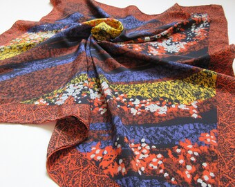 Foulard  BAYRON  soie 90cm x 90cm Scarf