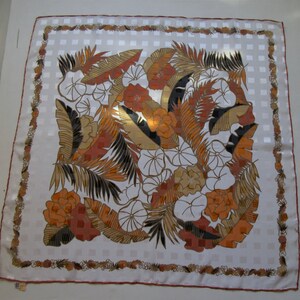 Foulard Vintage En Soie 100% - Marque Ostinelli - Motif Géométrique Multicolore - Italie