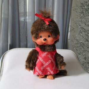 Vintage Monchhichi Girl Doll: Sekiguchi Holland, Freckles, Pacifier, 7.48&quot;