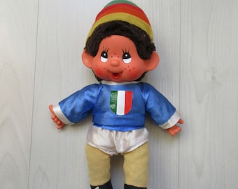 1970年代のヴィンテージ 小さな指しゃぶりモンチッチ人形 ぬいぐるみ