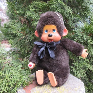 Singe Monchhichi vintage : visage avec des taches de rousseur, tétine, Gerhardshofen
