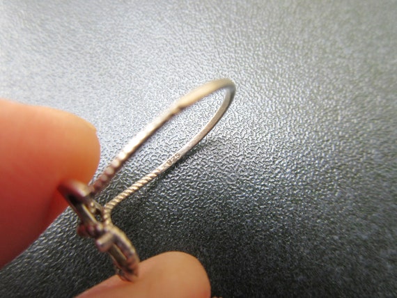 Vintage Silver Anchor / Rope Ring, Ladies Sailors… - image 8