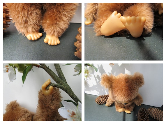 Vintage 70's Monchhichi Tobby Bear Thumb Sucking Doll, Collectible