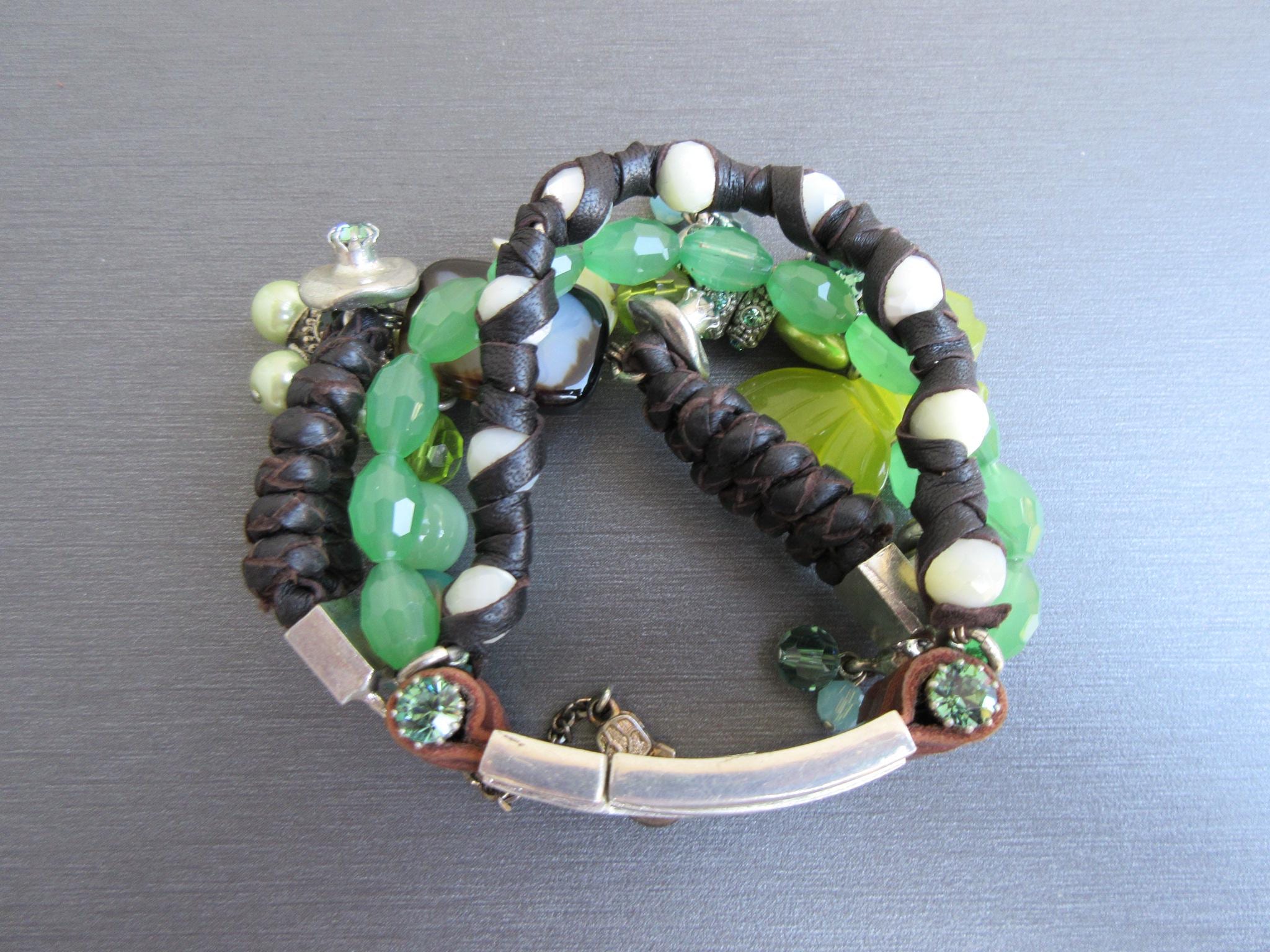 Vintage Rodrigo Otazu Charm Bracelet: Swarovski Crystals, Pearls