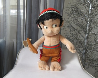 Boneca Schuco Bigo-Bello Apache Vintage: Brinquedo colecionável da Alemanha Ocidental dos anos 1960