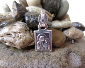 Sezgin Sterling Silver 925 Icon Pendant Mother Of Good Mary Jesus Christ