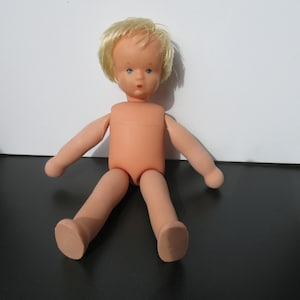 Vintage 1960&#39;s W. GOEBEL Western Germany 11&#39;&#39; Rubber Doll ERBS 3903, Tall 28 cm (11.02&#39;&#39; inch)