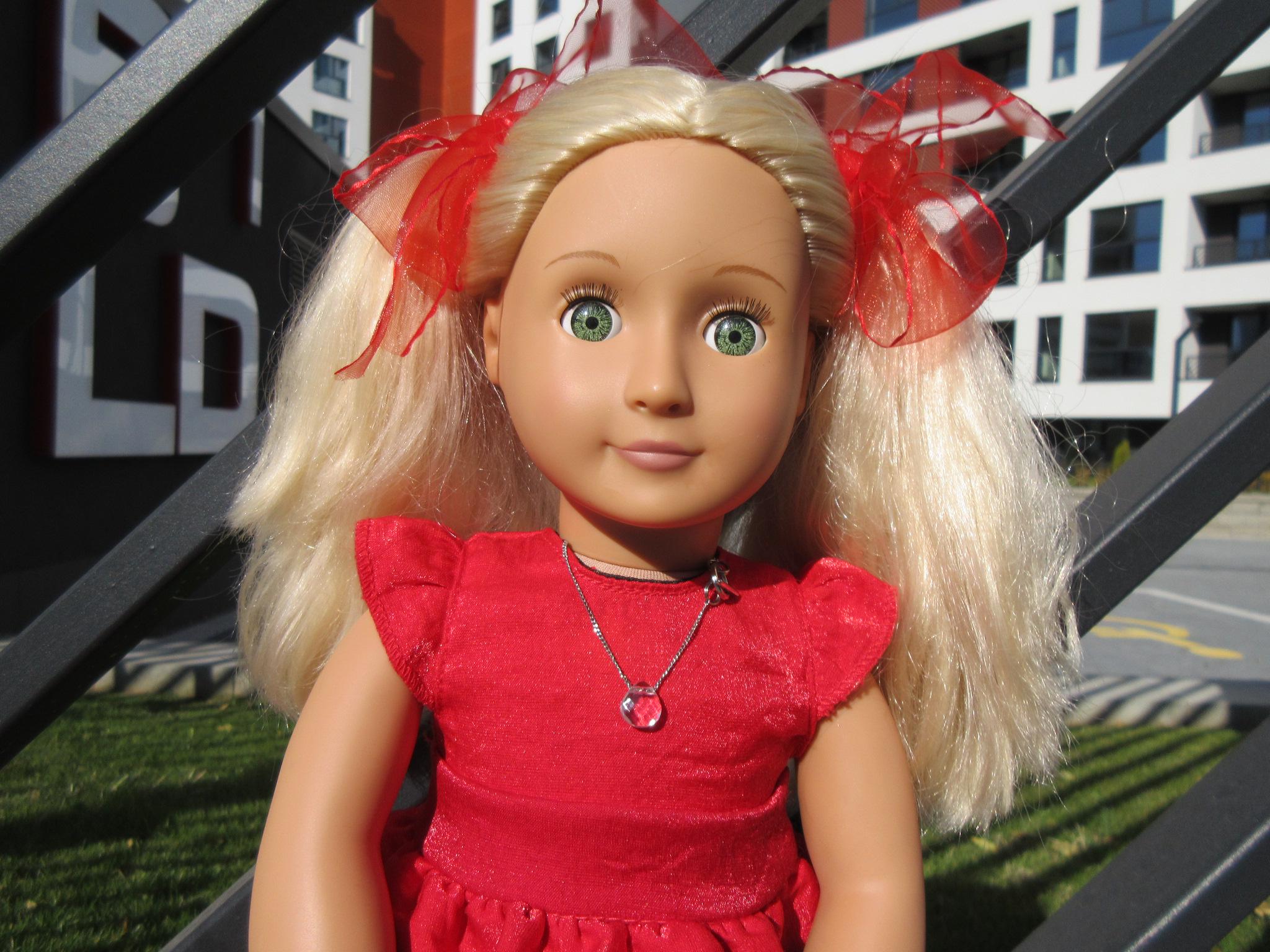 Our generation doll blonde hair green eyes sale
