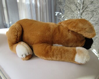 シュタイフ ボクサー犬 ヴィンテージ シュタイフ ボクサー犬 ボビー 横たわる 38 cm