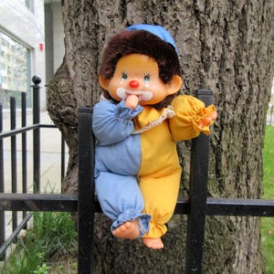 Vintage Sekiguchi Japon baby doll clown cute puppe figure plush 18cm rare