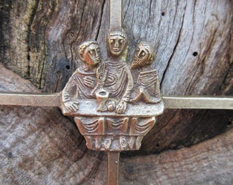 Vintage Egino Weinert Time, German Bronze Last Supper Wall Cross