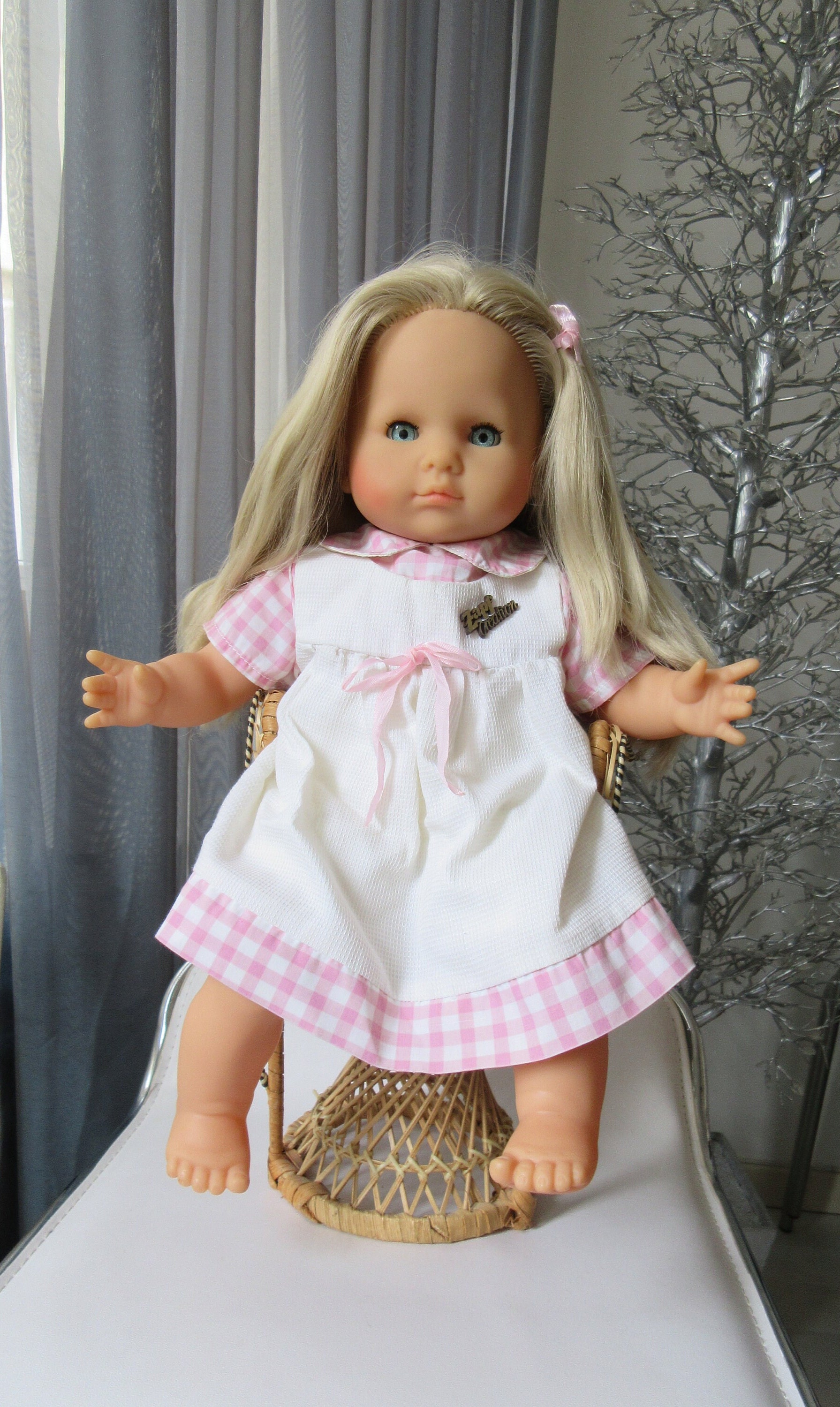 Poupee fille vintage RFA par Max Zapf cheveux blonds yeux endormis 44 cm de haut Etsy France