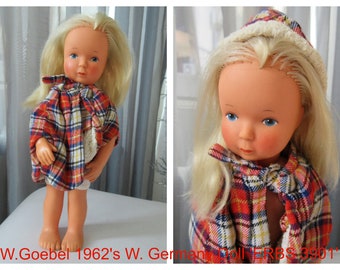 W. Goebel 1962's W. Germany Doll 'ERBS 3901' Charmante poupée vintage de collection / Haute 26 cm