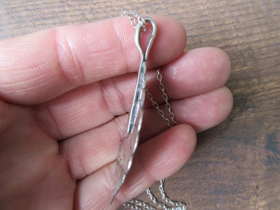 Handmade Solid Sterling Silver 950 Birch Leaf 58m… - image 9