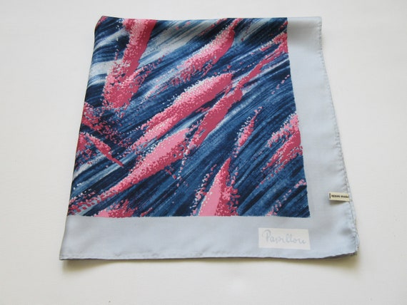 PAPILLON Pure Silk Vintage Scarf Abstract Design … - image 7