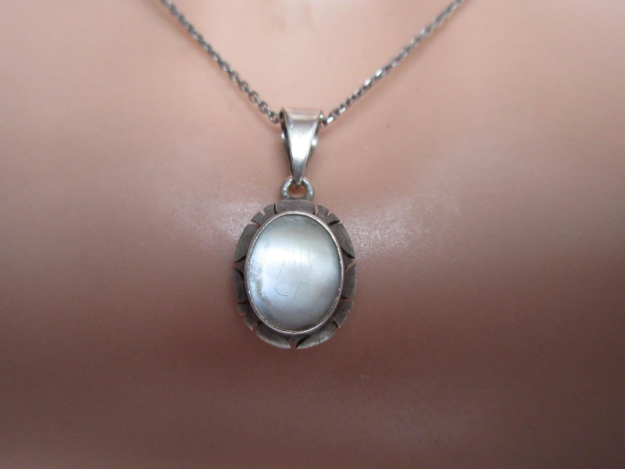 【ヴィンテージ】SILVER マザーオブパール ネックレス ヴィンテージ マザーオブパール スターリングシルバー ペンダント