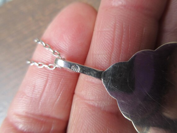 Handmade Solid Sterling Silver 950 Birch Leaf 58m… - image 10