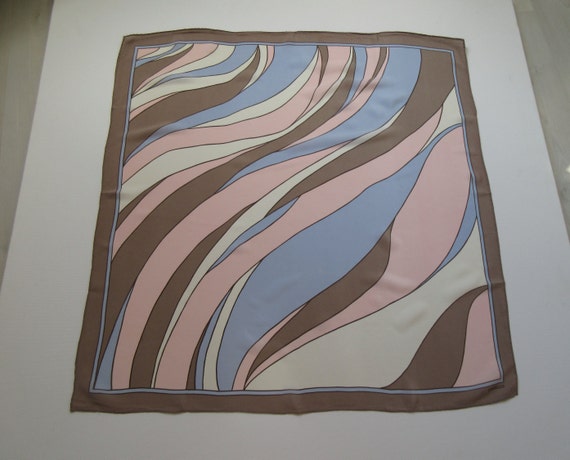 Vintage CODELLO Multicolored Abstract Waves Silk … - image 1