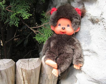 モンチッチL 女の子？泣き顔　指しゃぶり　sekiguchi モンチッチ セキグチ 女の子 泣き顔 おしゃぶり 猿 人形 7.08