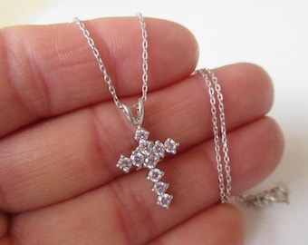 Vintage 925 Italy Cross Pendant Necklace - Etsy