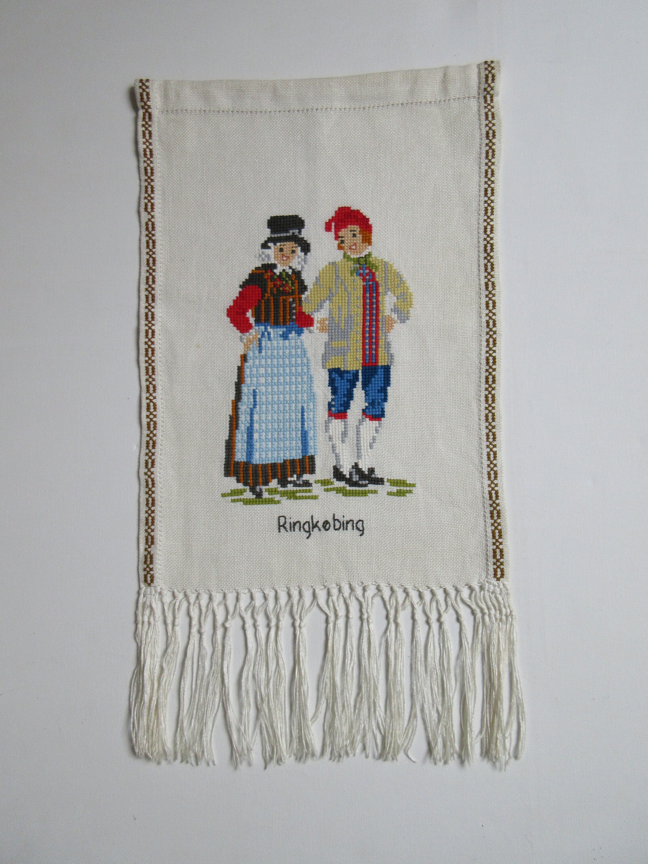 West Denmark Ringkøbing Folk Art Design Couple Hand Embroidery - Etsy  Australia