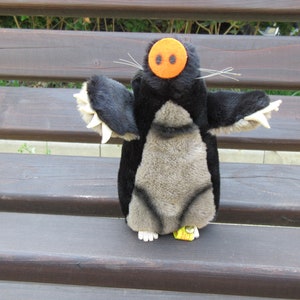 Vintage 70s Steiff Mole Plush Toy: Collectible Stuffed Animal