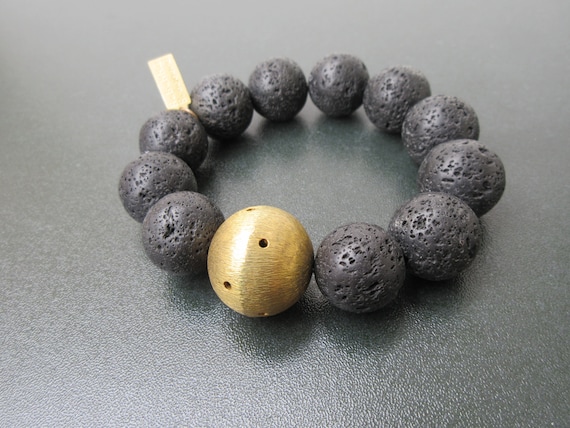 METAL BEAD BRACELET BROAD GOLD GREY METAL BEAD BRACELET BROAD GOLD GREY