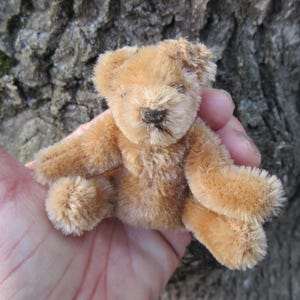 2 3/4&#39;&#39; Early STEIFF Teddy Miniature Mohair Animal Toy, Steiff Bear Mini Movable Head