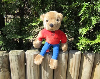 Orsacchiotto di peluche Clemens Breuninger vintage da 9 pollici, con cartellino identificativo W-Germania