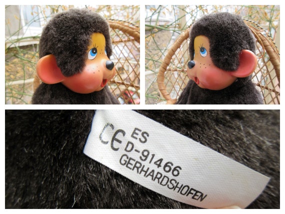 ヴィンテージ モンチッチ モンキードール：そばかす顔、おしゃぶり