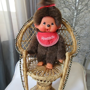 Vintage Sekiguchi Monchhichi Girl Doll: Freckles, Pacifier, Holland Label
