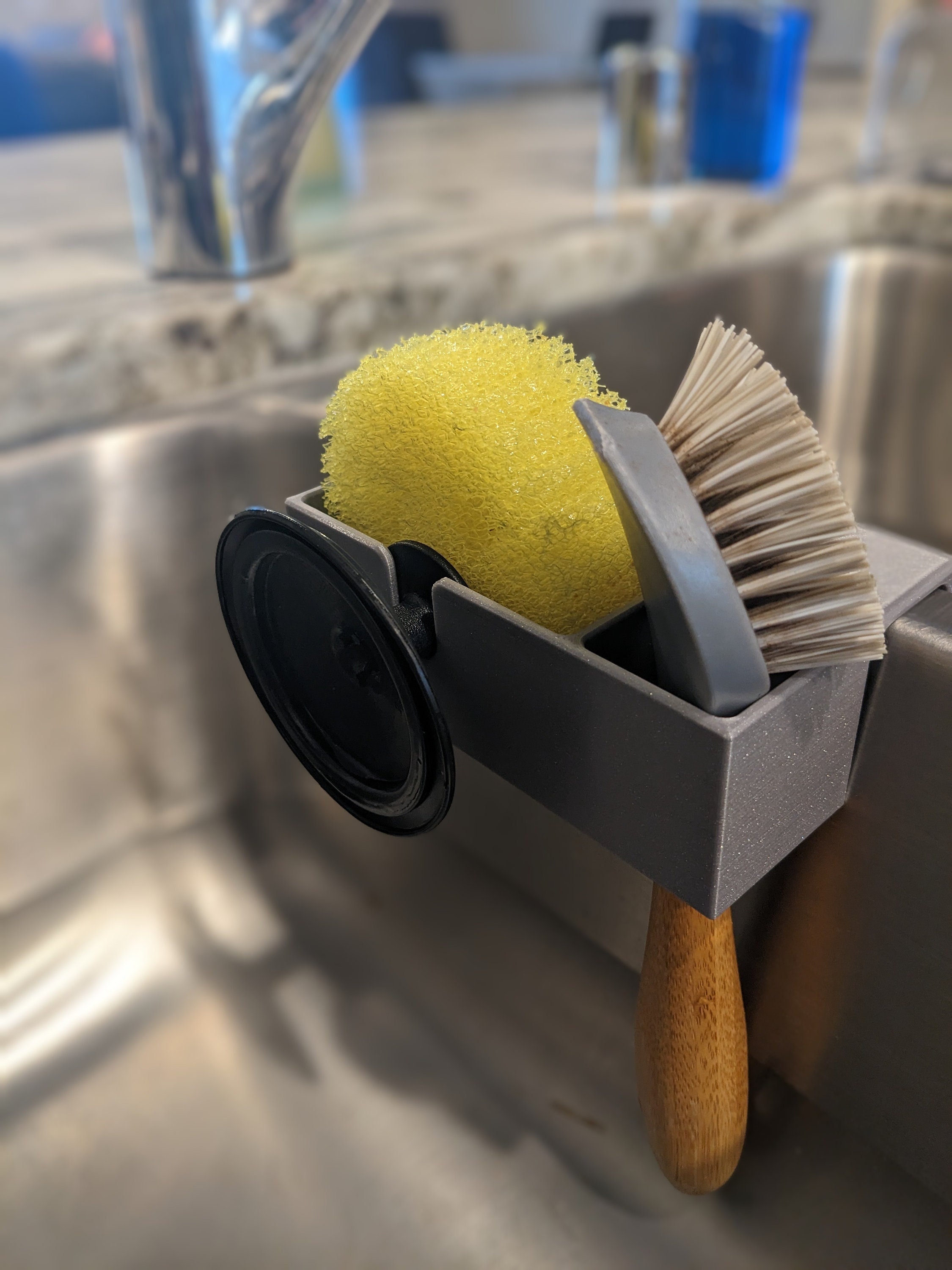 Dish Scrubbing Brush & Holder
