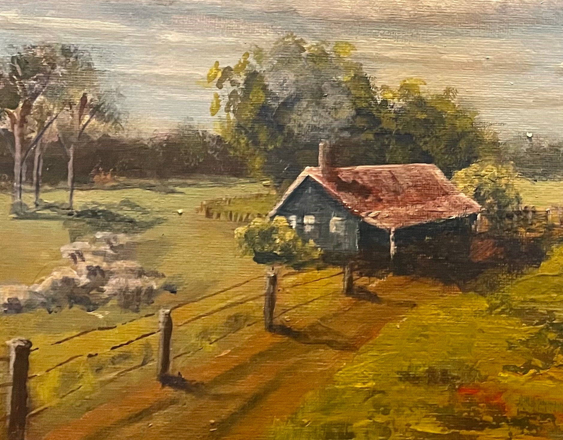 Landscape Painting Country Wall Art Village Scene Rural Art Etsy Australia