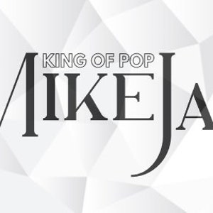 May include: Black and white logo with the text "KING OF POP" above the text "MIKE JAC" in a stylized font.