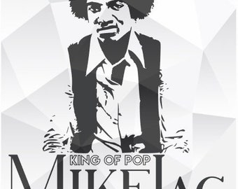 MJ KING of POP Design für SvG, EPs, JPeG, DXf, Silhouette Studio