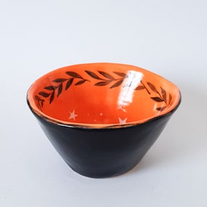 Handmade ceramic bowl with moon and stars image 10