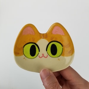 Small cat face ring dish - 9 cm F3