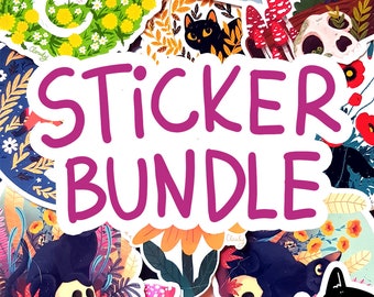 3, 5 or 10 vinyl stickers bundle - choose your designs!