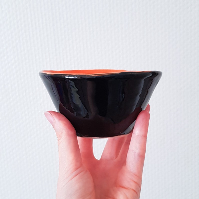 Handmade ceramic bowl with moon and stars image 2