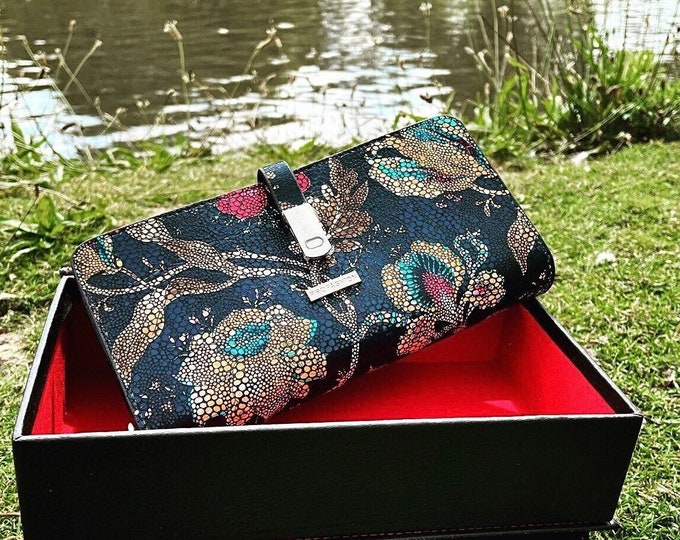 Featured listing image: Floral Leather Wallet - Soft Luxurious and Unique