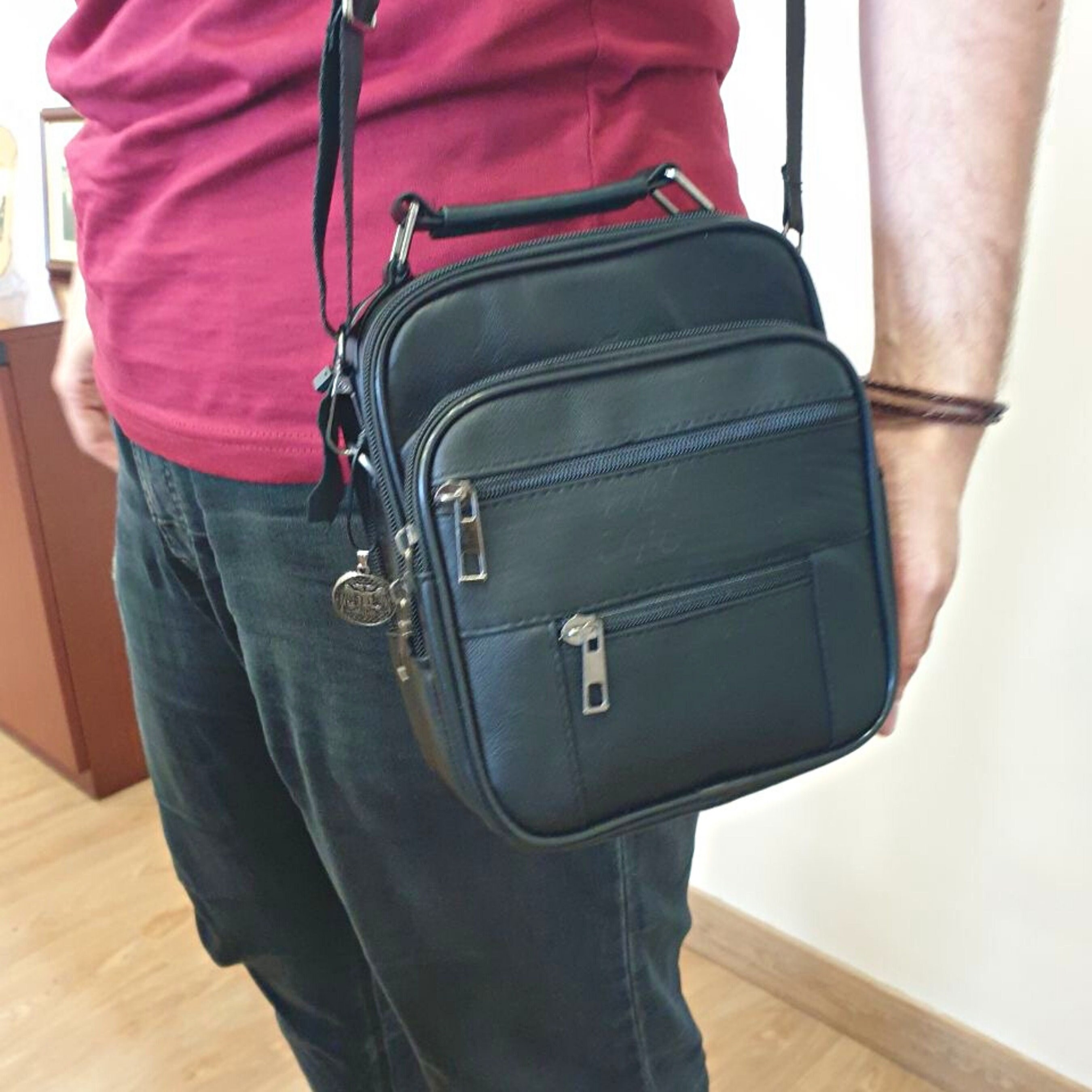 Small Shoulder Bag - Black - Men