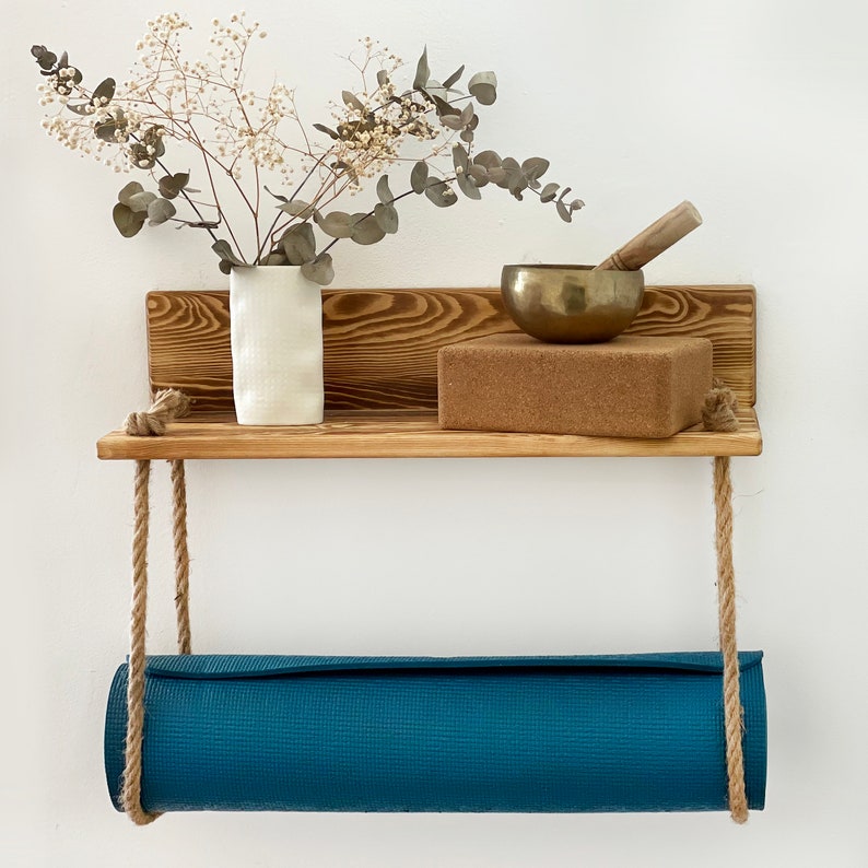 Yoga Mat Shelf Yoga Mat Rack Yoga Mat Holder Wallhung Yoga Etsy