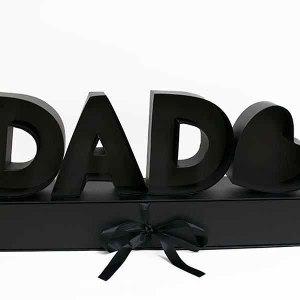 Exclusive Long Dad Box in Black, Father's Day Gift, Black Gift box, Dad box