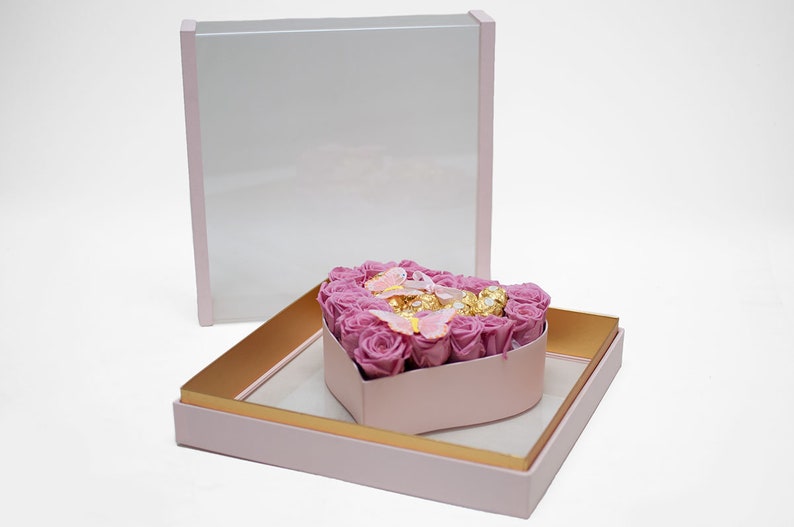 1125apnk Acrylic Pink Photo Frame Flower Box Valentine's Etsy