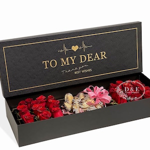 NEW Rectangular Love Mom Flower Box With Liners and Foams (To My Dear)