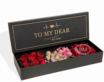 NEW Rectangular Love Mom Flower Box With Liners and Foams (To My Dear)