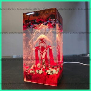 Jogo Ca.rt, Figura Mot.her of Ma.chines, Grande Cenobita, Carta Elesh Norn, Carrinho de Criatura Lendária, Lâmpada de resina epóxi, Presente de Dia do Abraço Grátis
