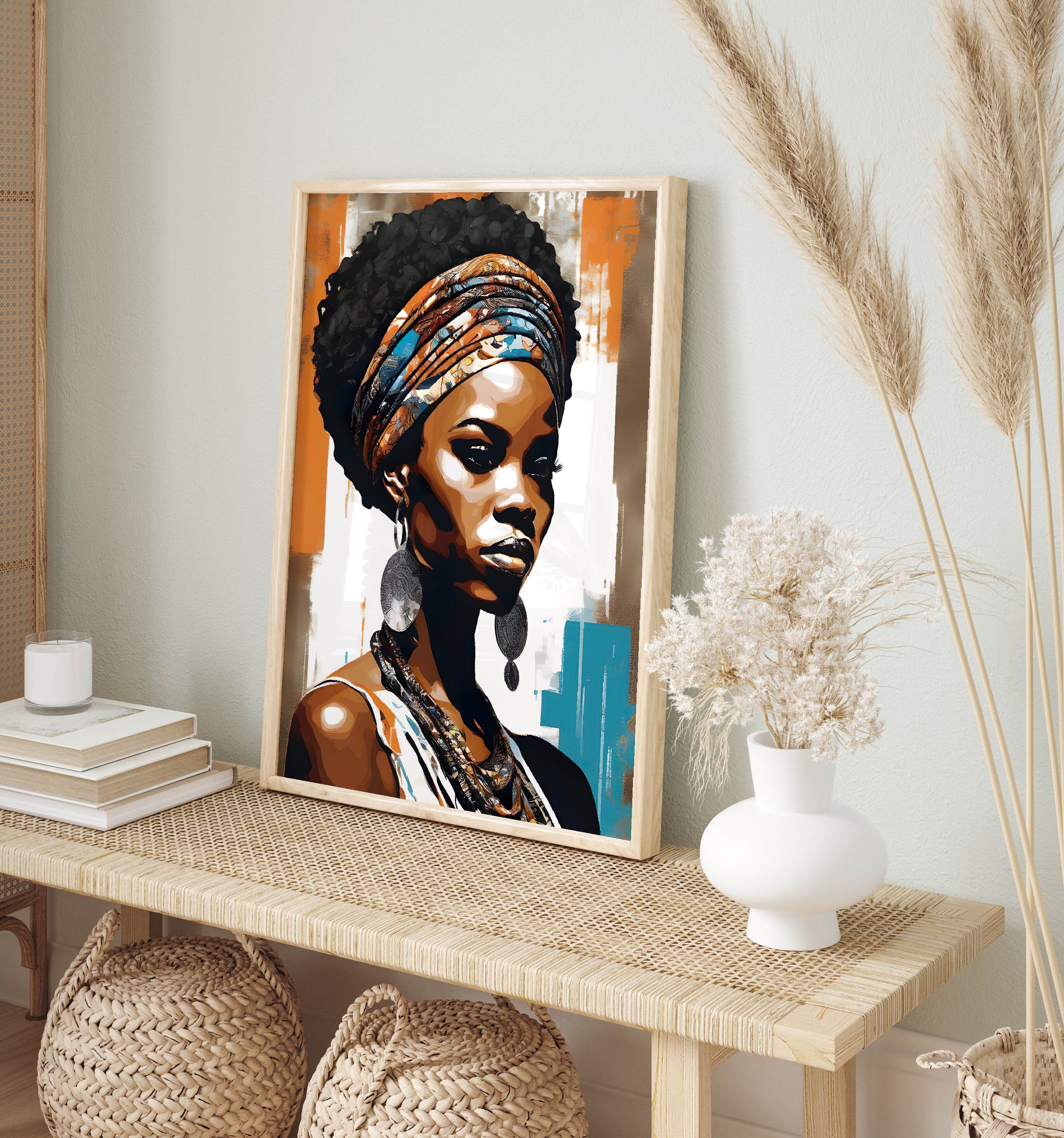 Afro Woman Contemporary Pop Art Black Beauty Ethnic Poster - Etsy
